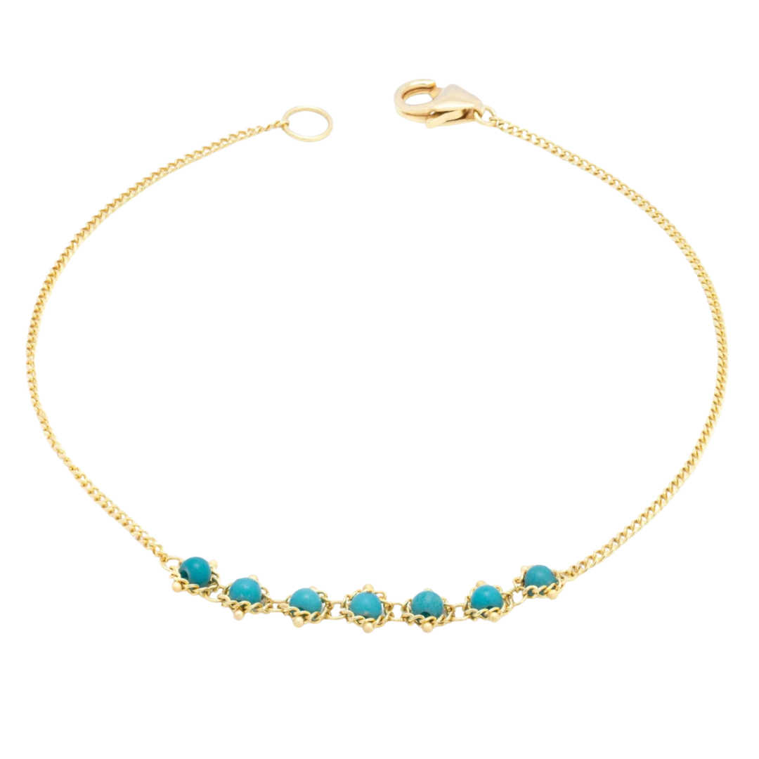 AMALI Turquoise Row 18 K Yellow Gold Bracelet Default Title