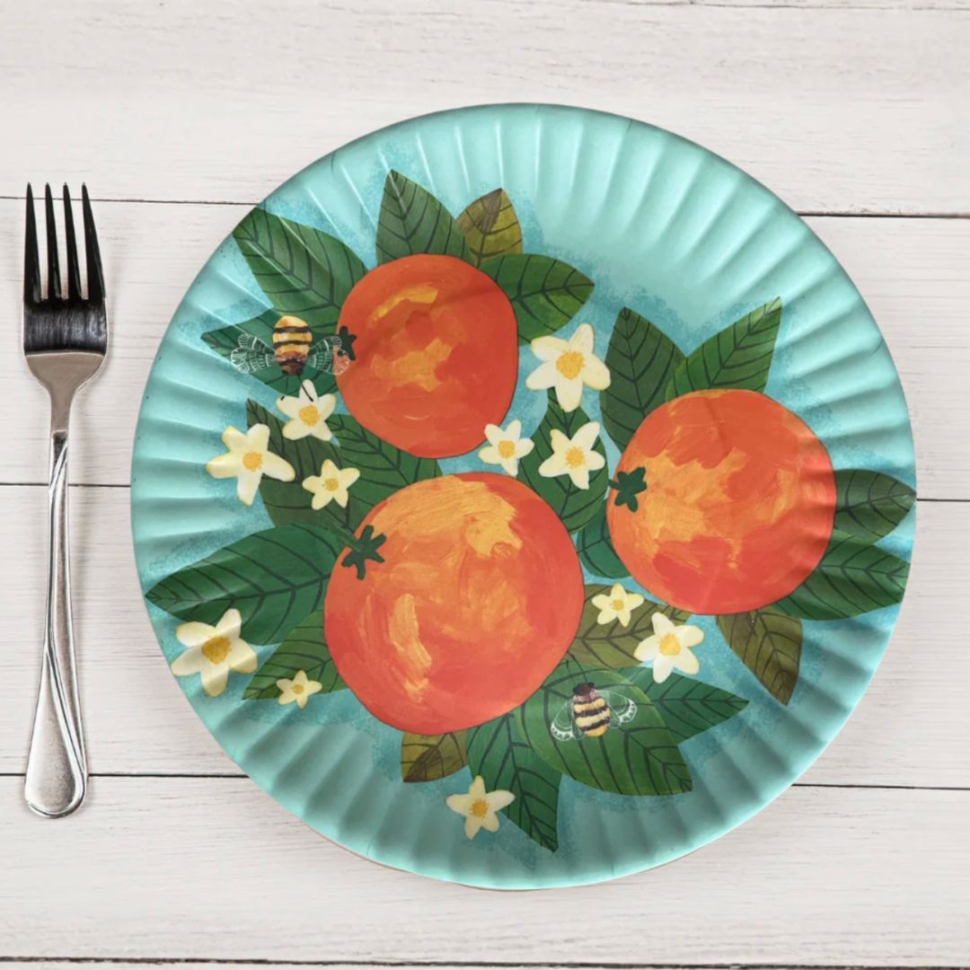 180 DEGREES Individually Sold Citrus Bee Melamine Plates
