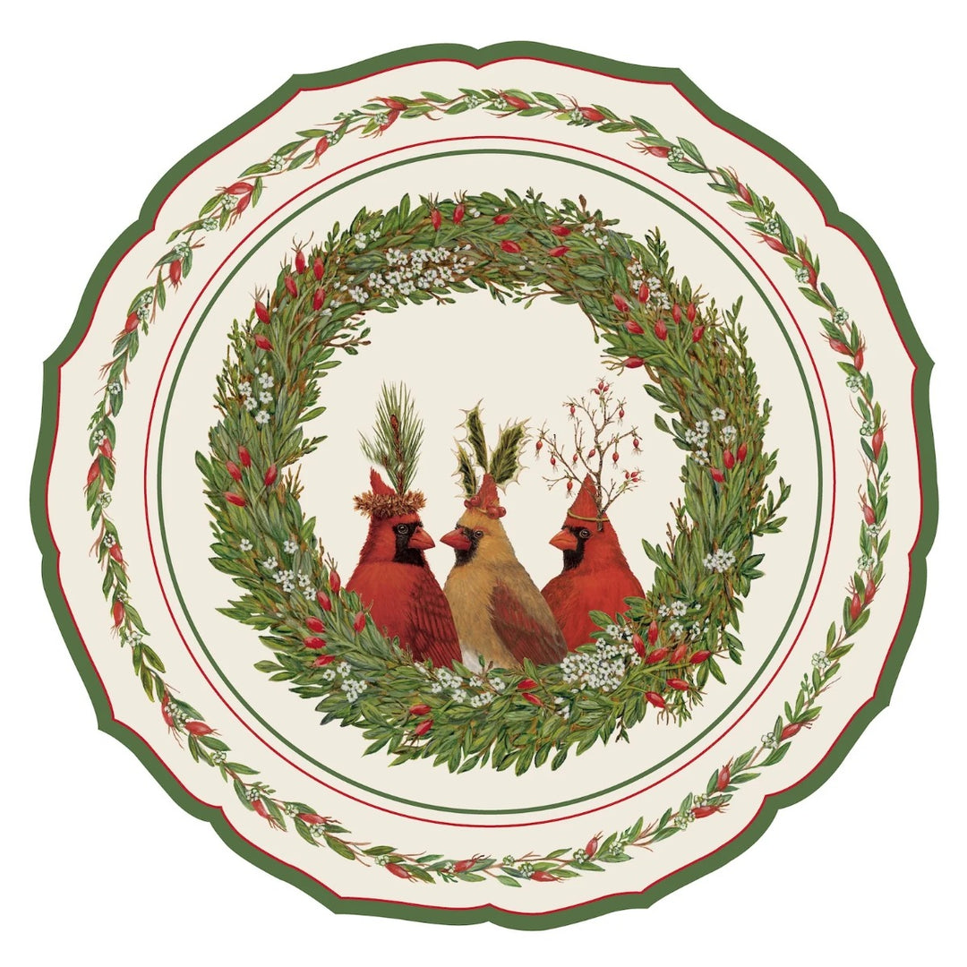 HESTER & COOK Die-Cut Cardinal China Placemat
