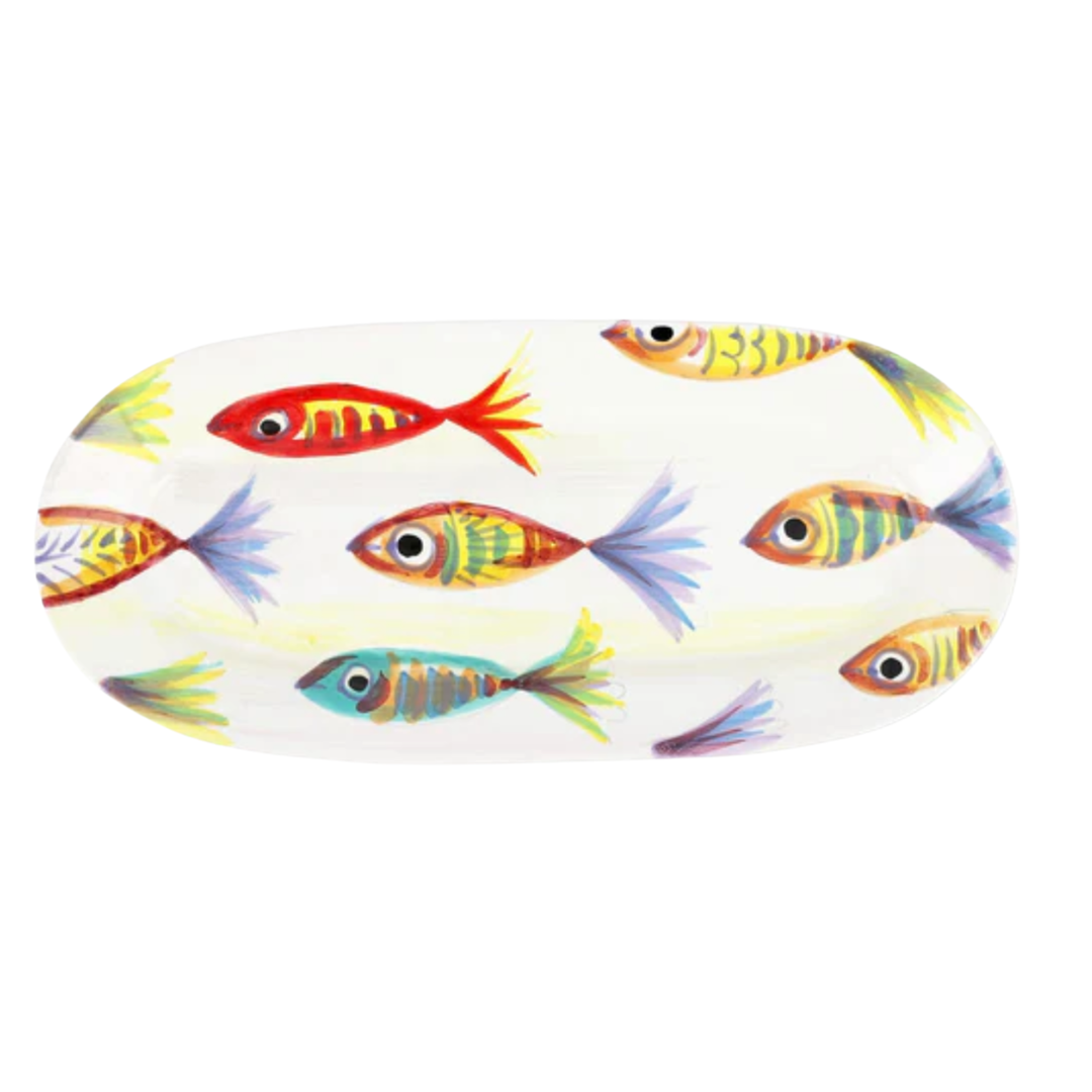 VIETRI Pesci Colorati Small Oval Platter