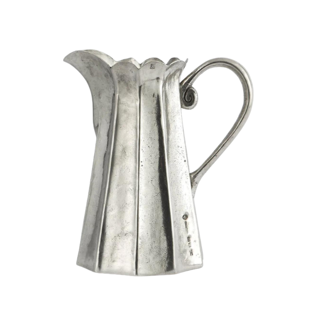 ARTE ITALICA VINTAGE TALL SCALLOPED PITCHER