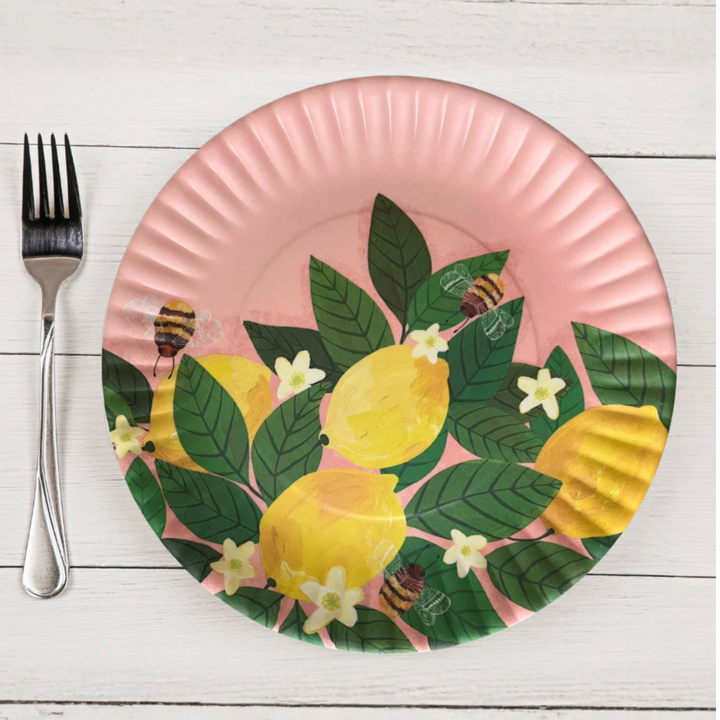 180 DEGREES Individually Sold Citrus Bee Melamine Plates