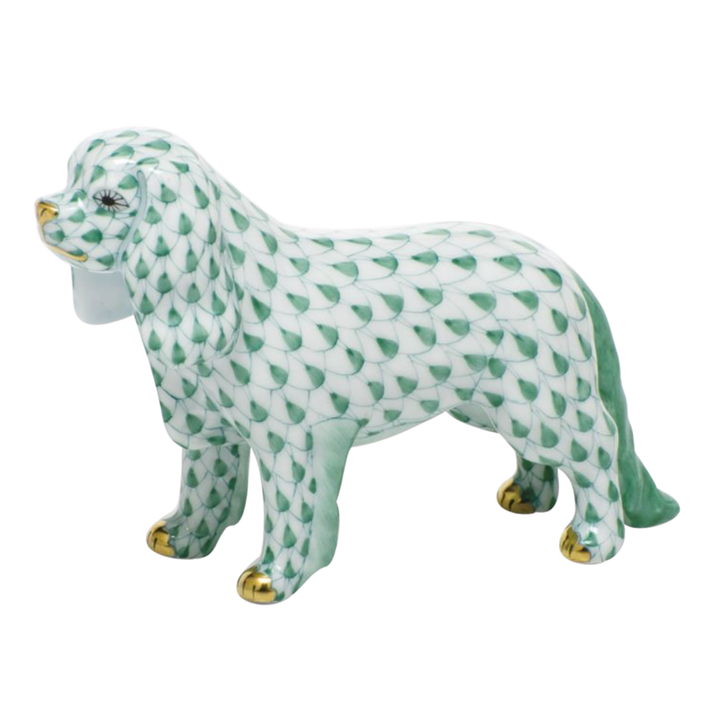 HEREND Cavalier King Charles Spainel GREEN