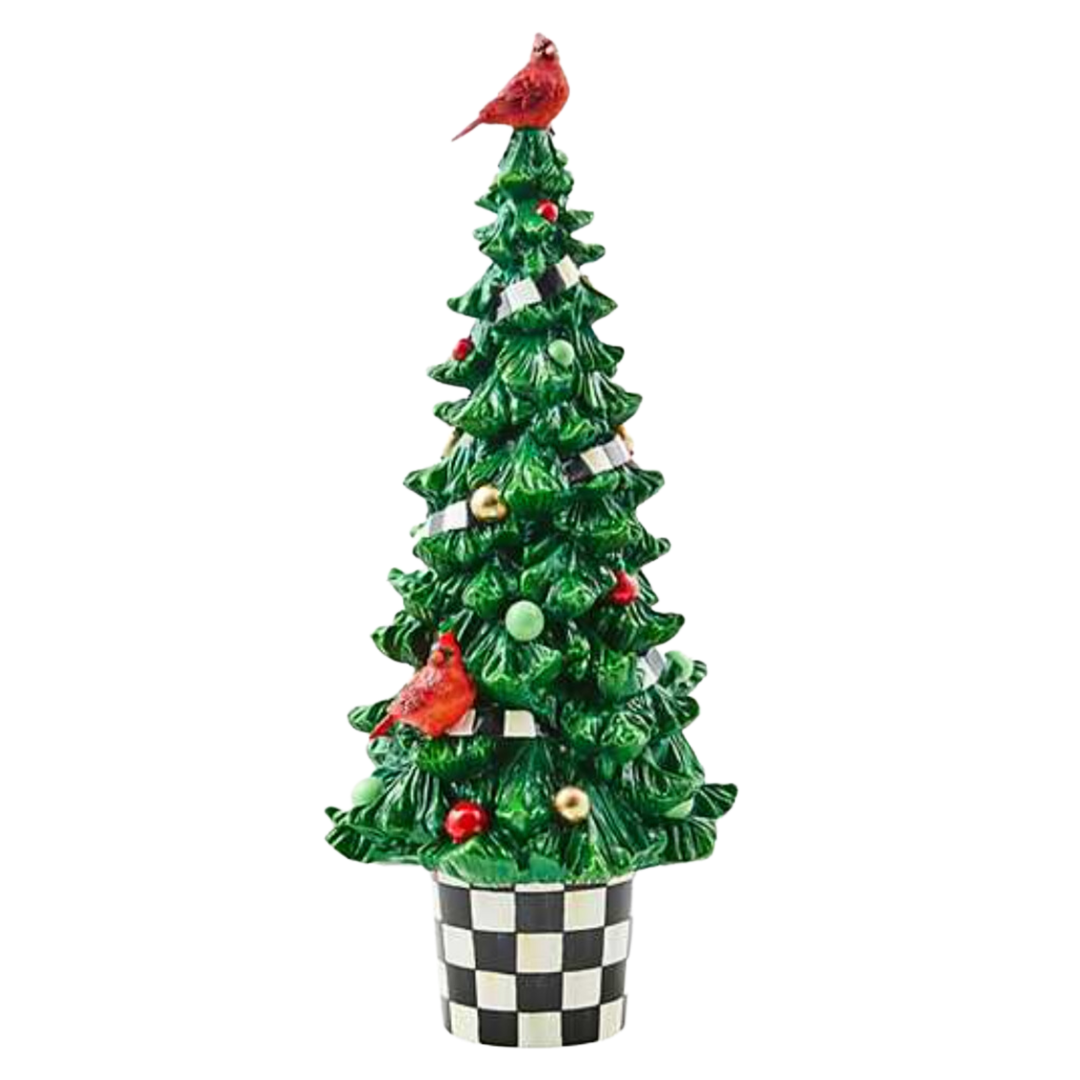 MACKENZIE CHILDS Cozy Christmas Illuminated Cardinal Tree