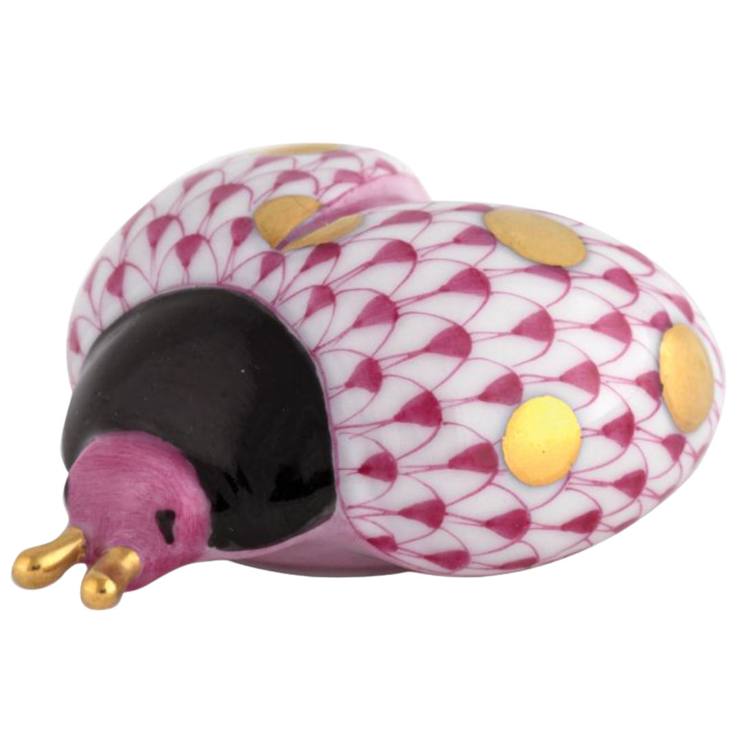 HEREND Flying Ladybug RASPBERRY