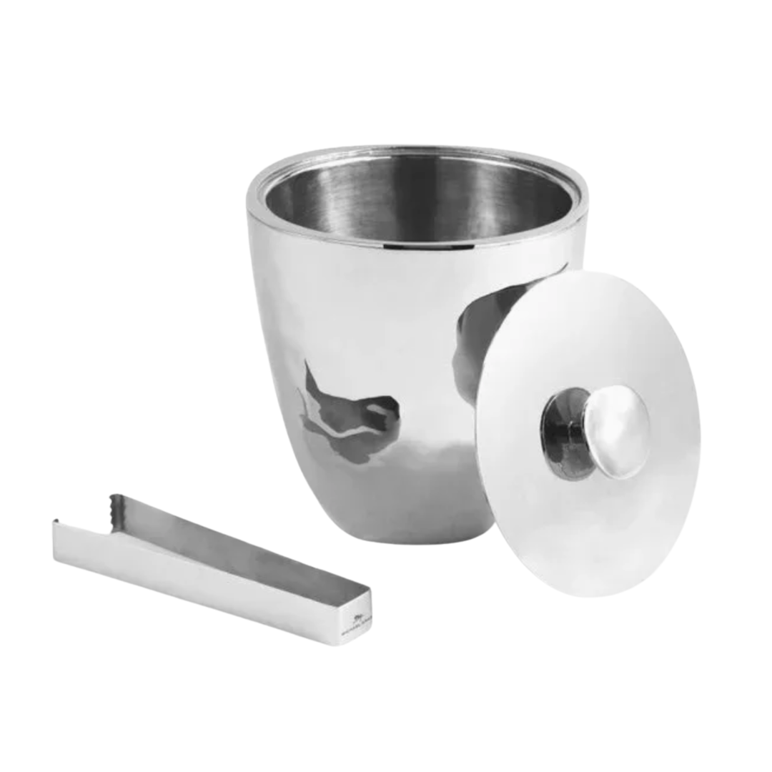 MICHAEL ARAM Reflective Ice Bucket With Tongs