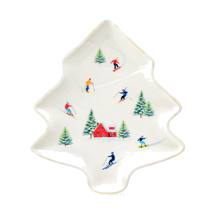 GRACE TEAWARE Winter Ski Slope Tree-Shaped Tray Default Title