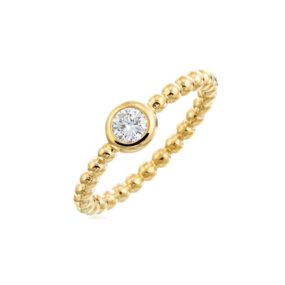 GUMUCHIAN 18K YELLOW GOLD DIAMOND NUTMEG RING