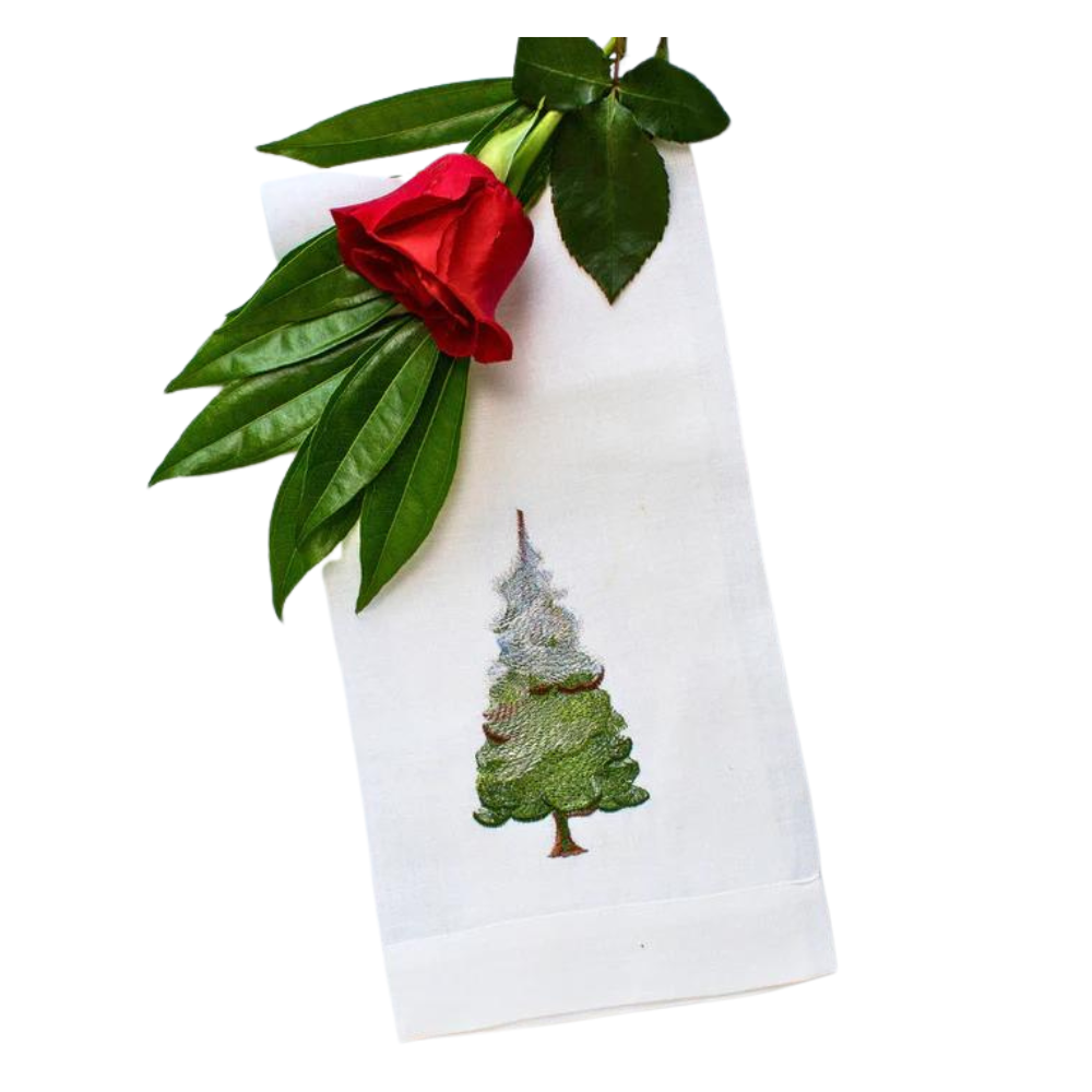 ARTE ITALICA Snowy Pine Christmas Linen Towel Default Title