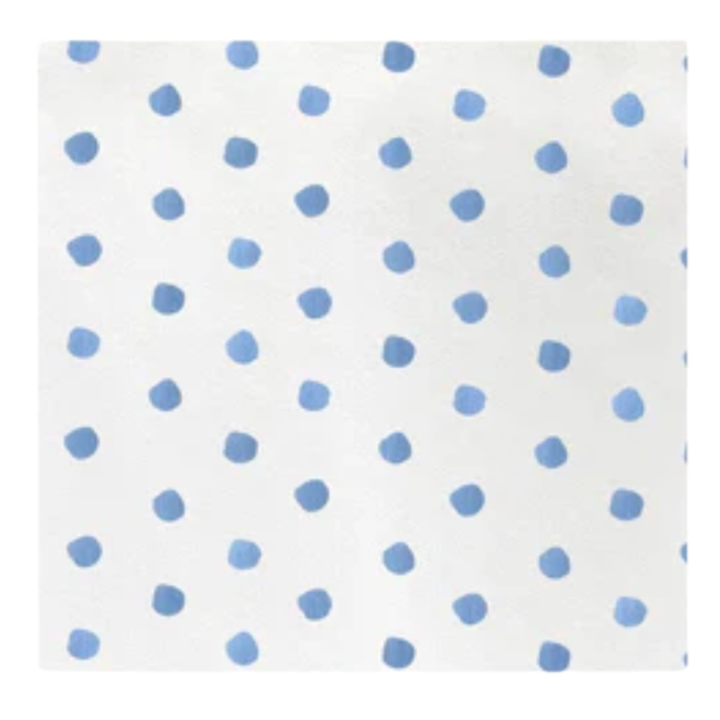VIETRI Papersoft Napkins Light Blue Dot Cocktail Napkins