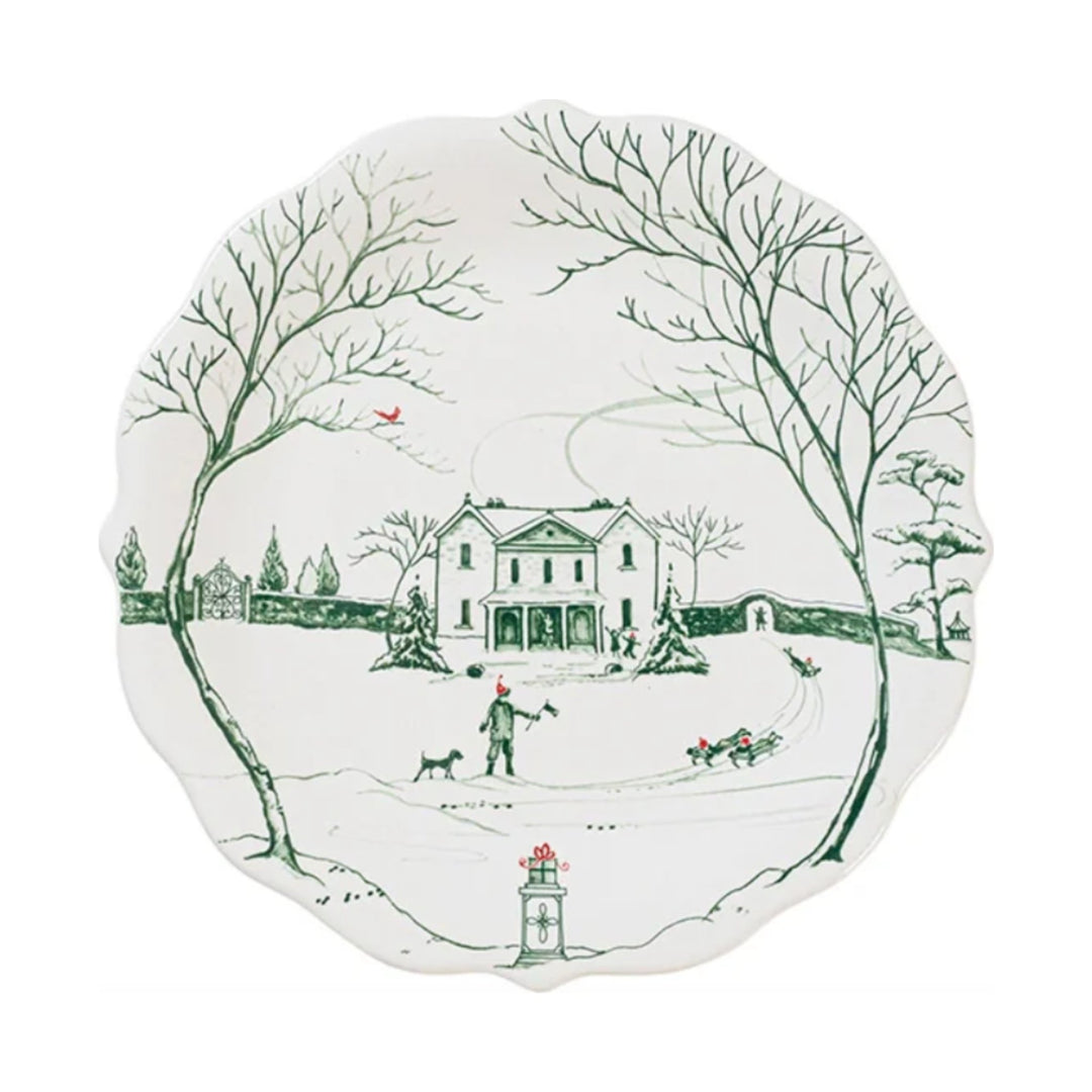JULISKA Individually Sold Country Estate Winter Frolic Evergreen Party Plate