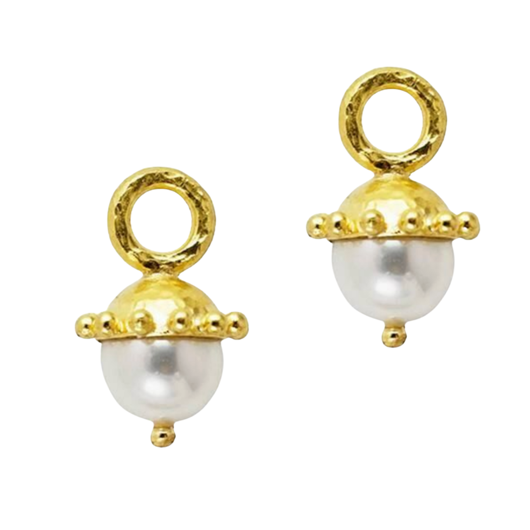 White Pearl Earring Pendants