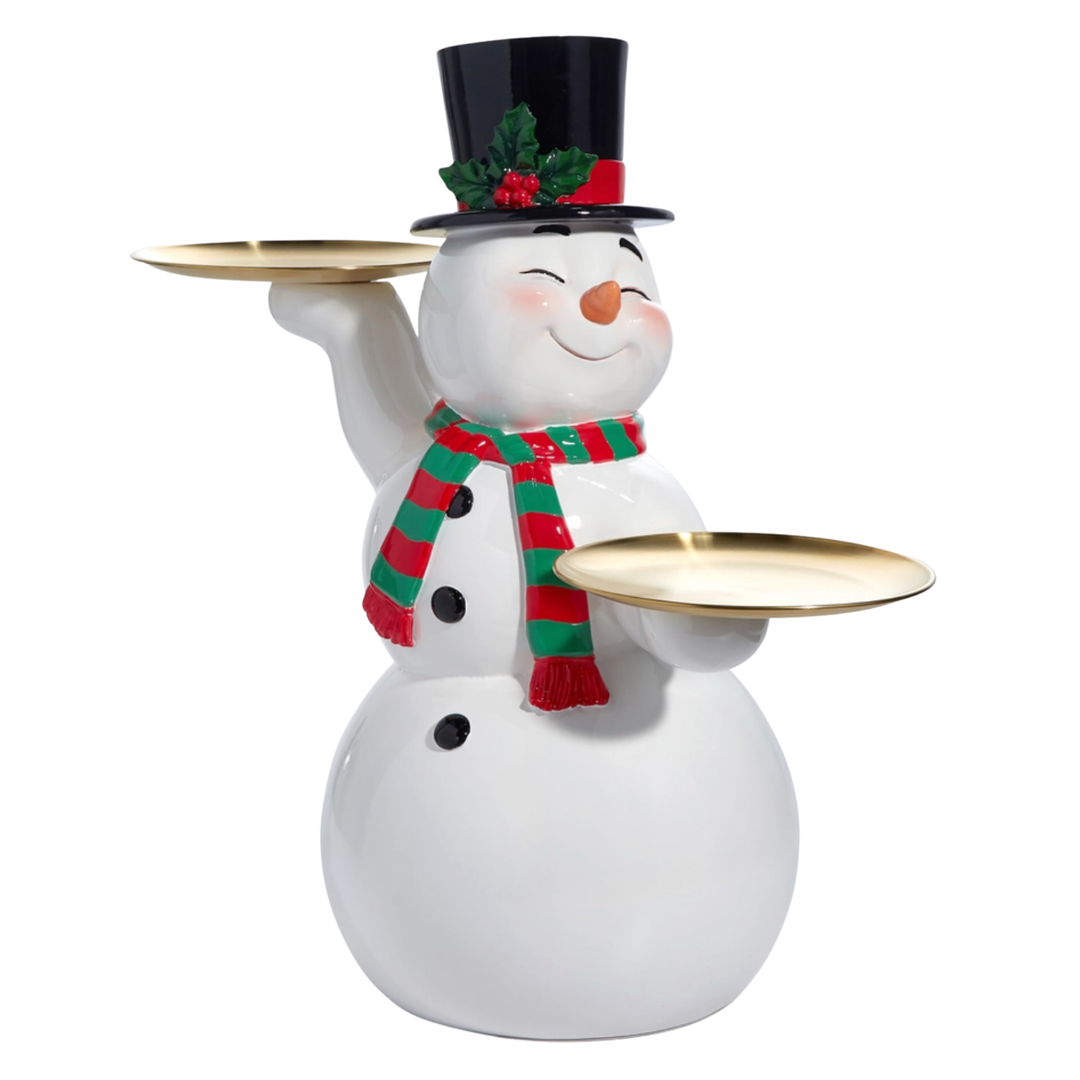 RAZ IMPORTS Retro Snowman Cake Plate Default Title