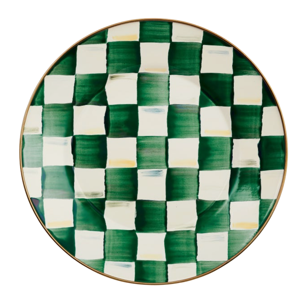 MACKENZIE CHILDS Emerald Check Dinner Plate Default Title