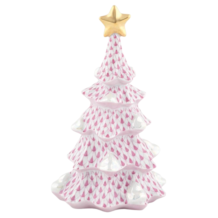 HEREND Christmas Medium Tree RASPBERRY / MEDIUM