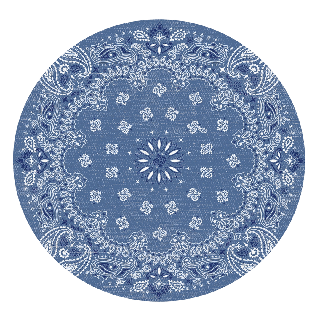 DAVANTI/VIA DECO HOME Blue Print Bandana Round Placemat Default Title