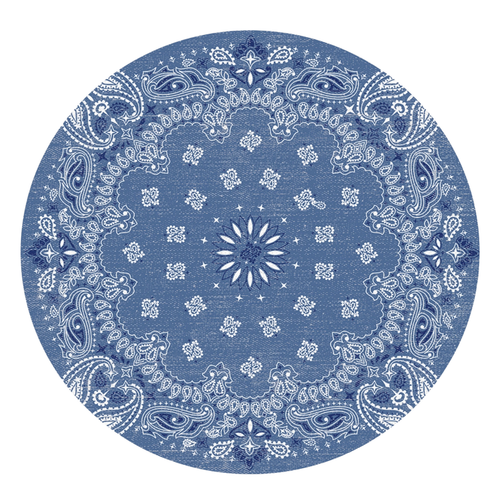 DAVANTI/VIA DECO HOME Tempo Blue Bandana Round Placemat Default Title