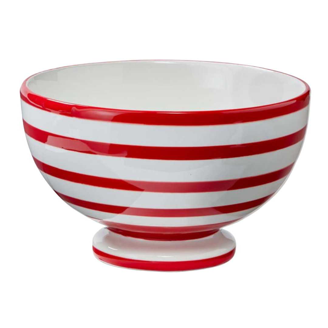 TAG Red Stripe Pedestal Bowl Default Title