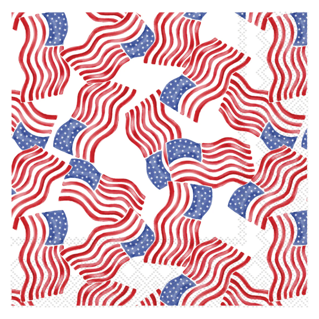Stars And Stripes Paper Cocktail Napkins