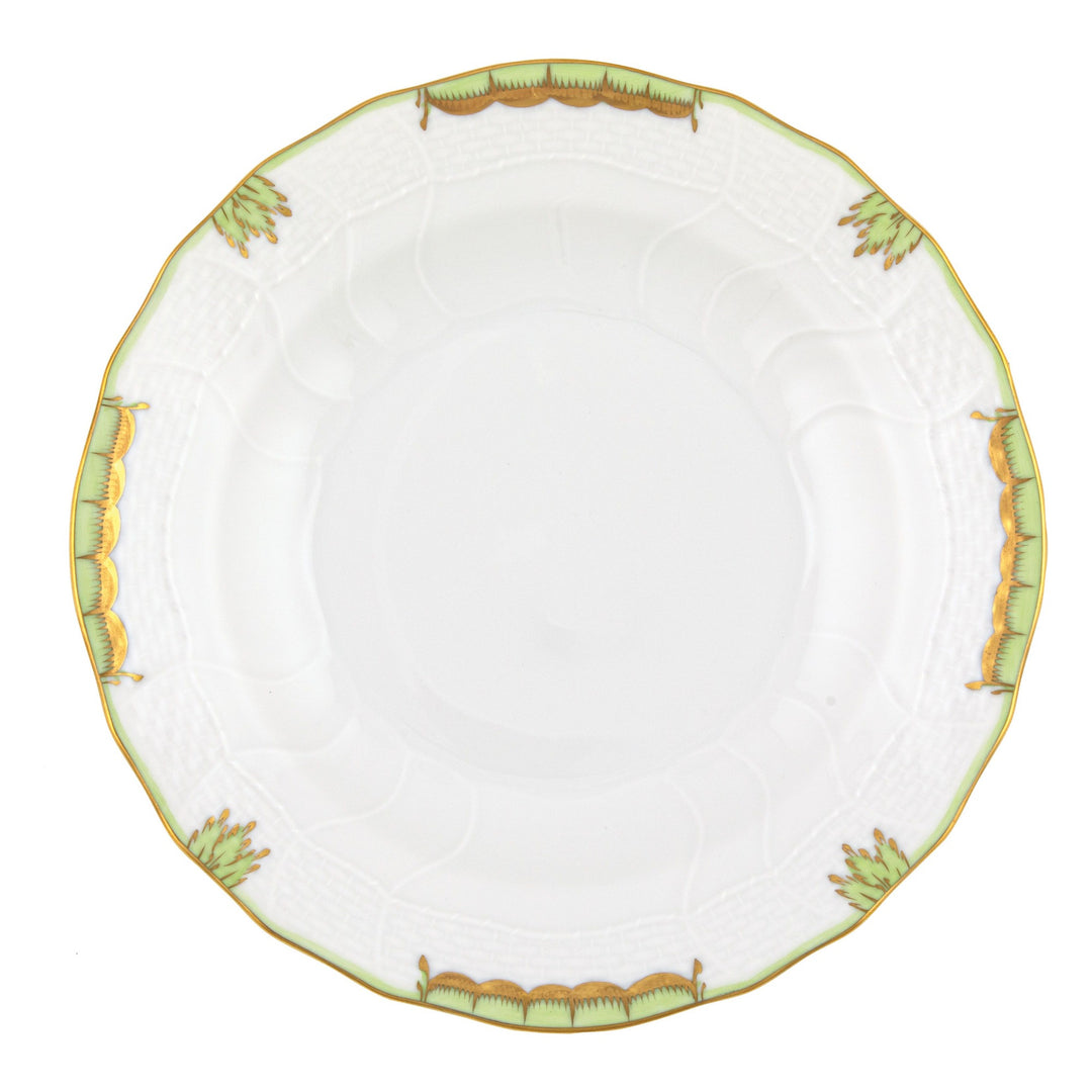 HEREND Princess Victoria Green Dessert Plate