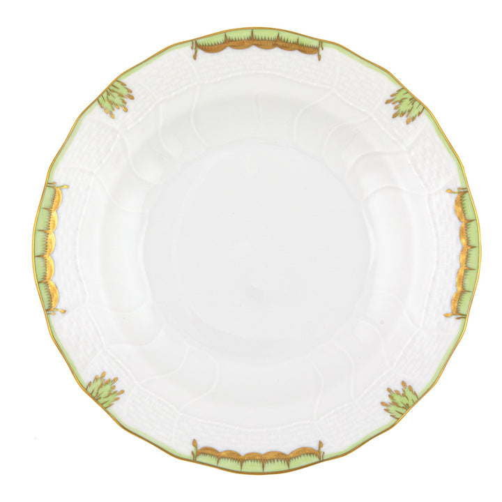 HEREND Princess Victoria Green Dessert Plate
