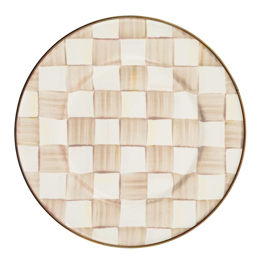 MACKENZIE CHILDS Mocha Check Salad Plate Default Title