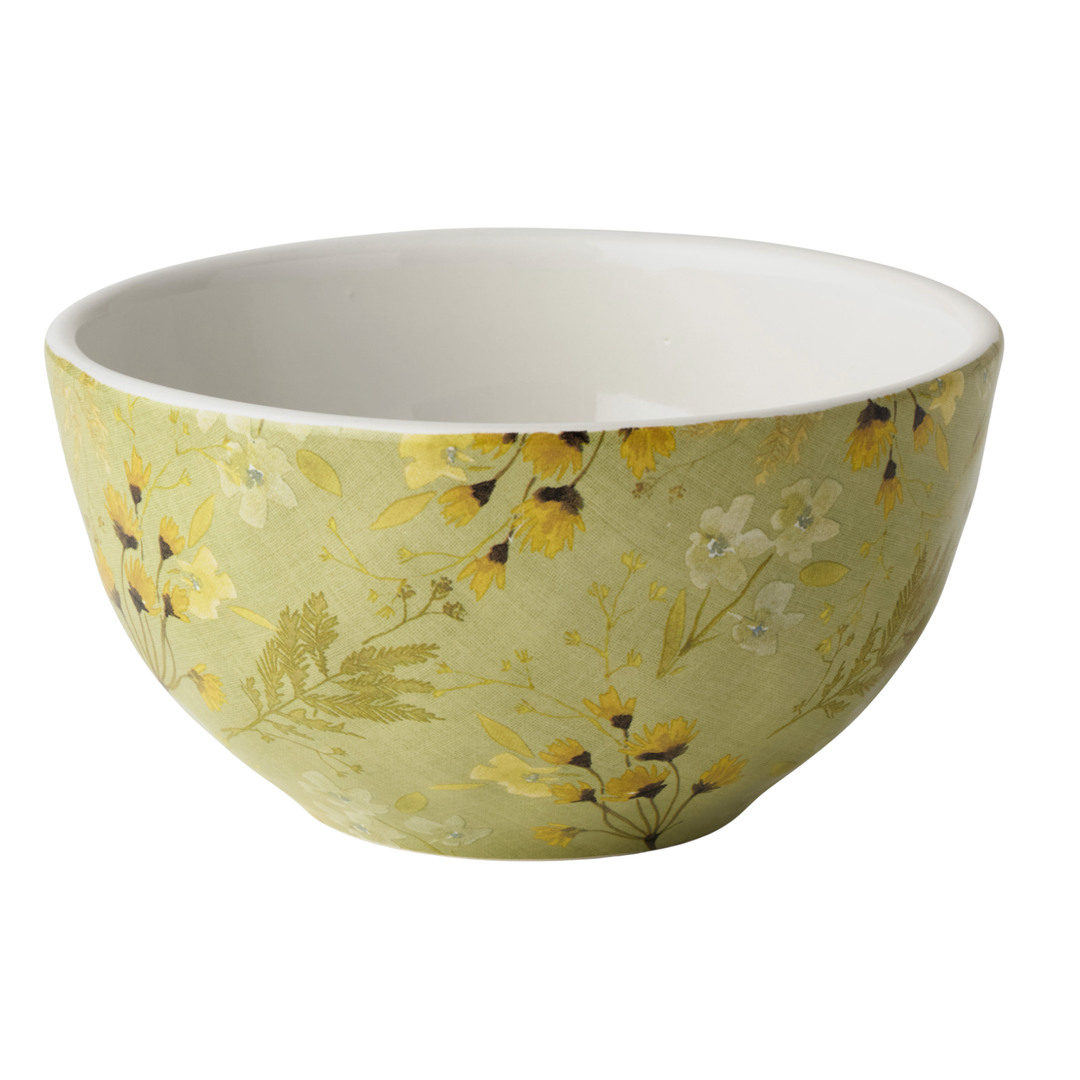 CERTIFIED INTERNATIONAL Wildflower Green Ice Cream Bowl