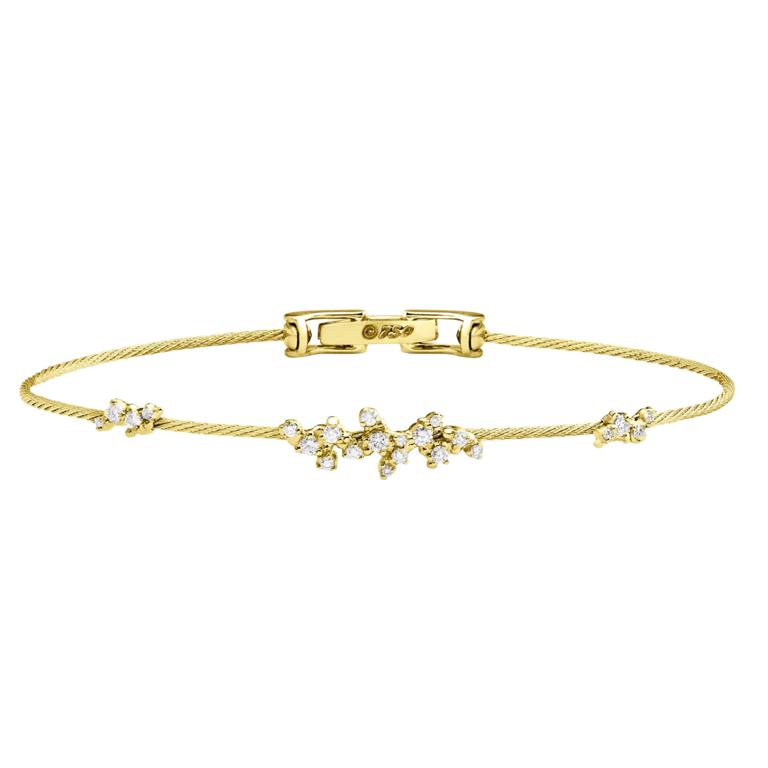 PAUL MORELLI Yellow Gold Single Confetti Unity Bracelet With Diamonds