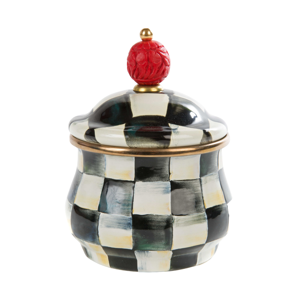 MACKENZIE CHILDS Courtly Check Lidded Sugar Bowl Default Title