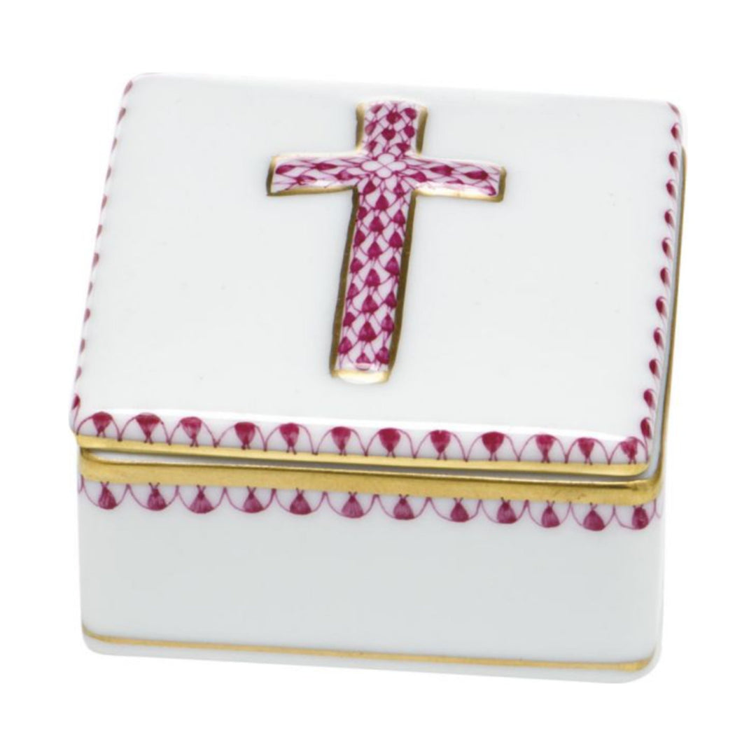 HEREND Prayer Box RASPBERRY