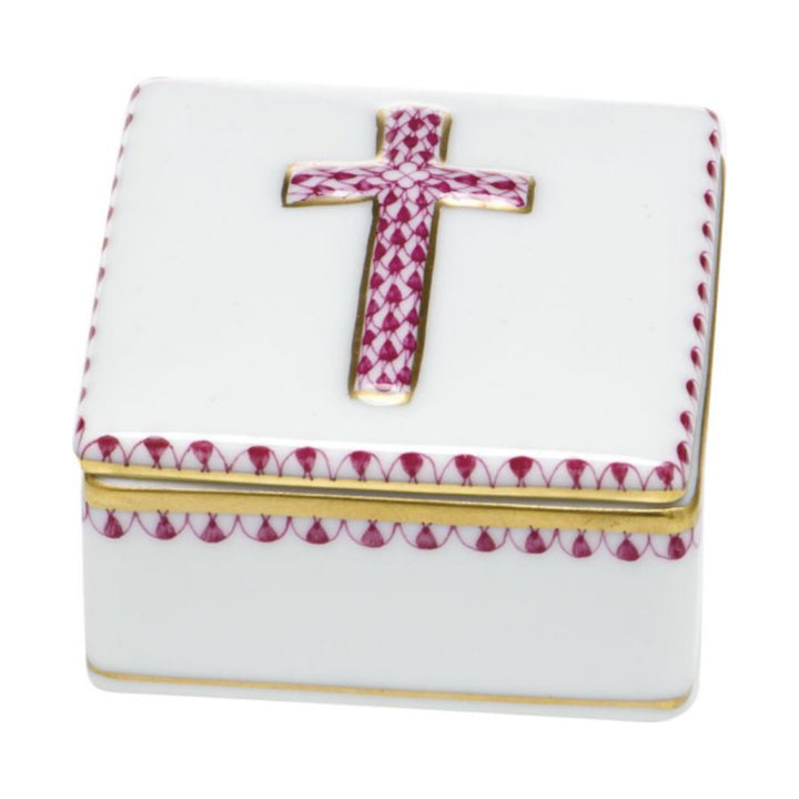HEREND Prayer Box RASPBERRY