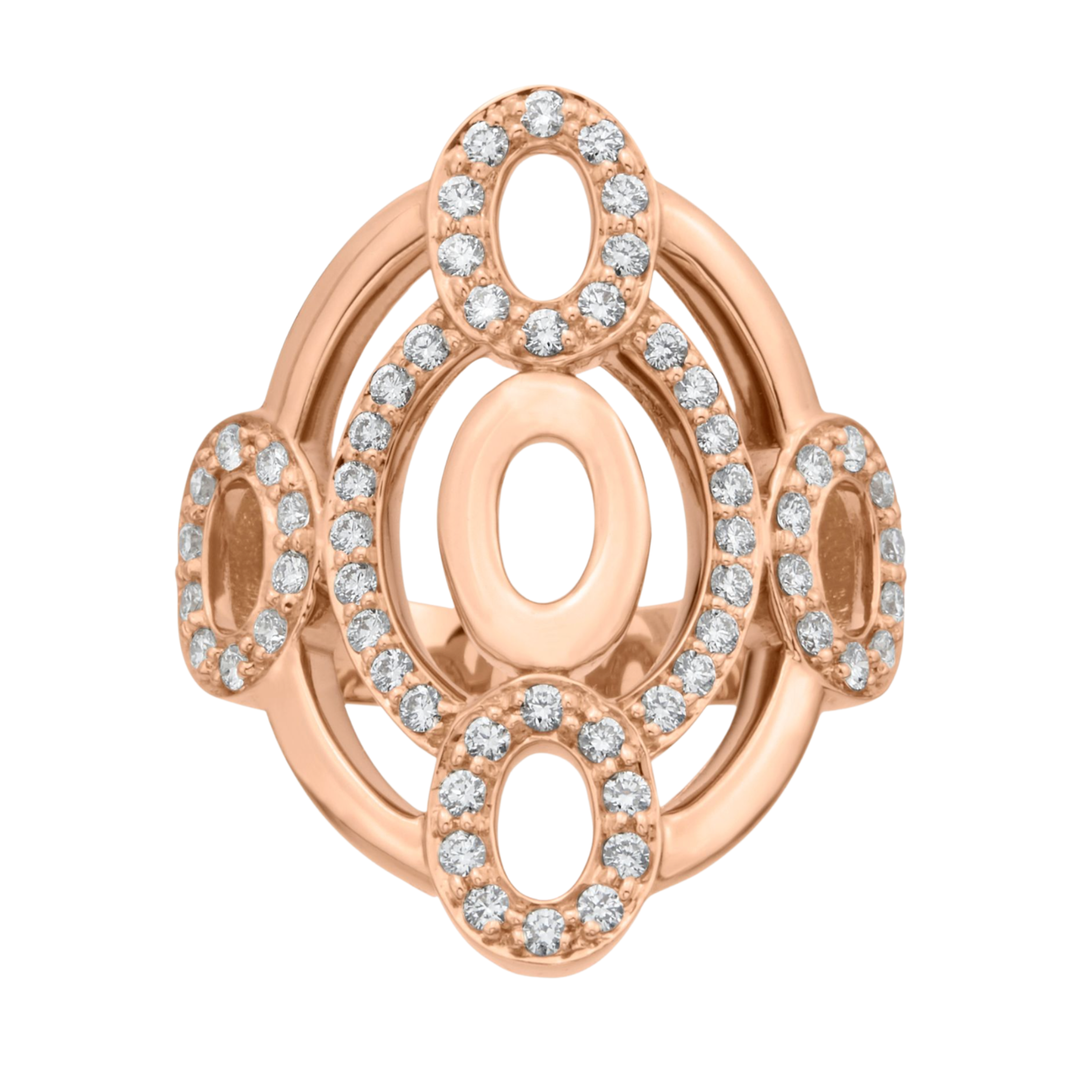 GUMUCHIAN 18K Rose Gold Diamond Carosel Ring Default Title