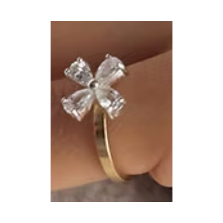KELLY FLETCHER Diamond 18K Yellow Flower Ring Default Title
