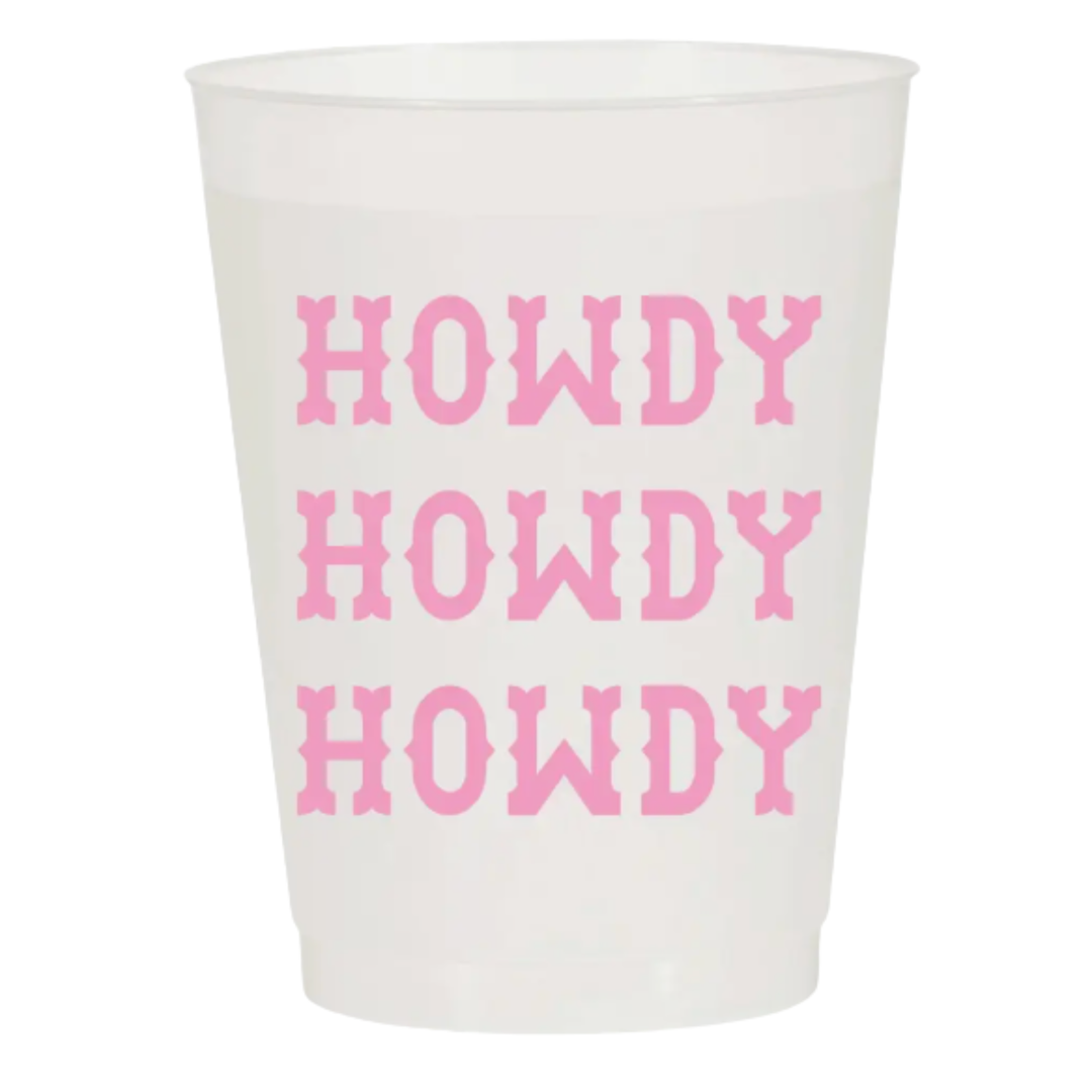 SIP HIP HOORAY Howdy Pink Frosted Rodeo Cups Default Title