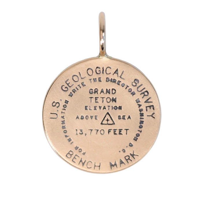 Teton Bench Mark 14K Yellow Gold Charm