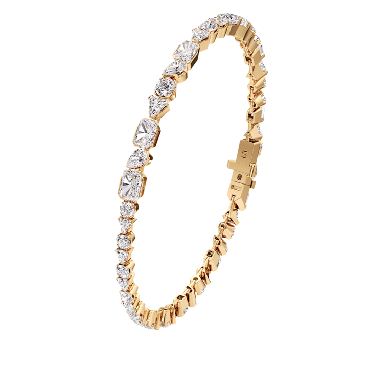 UNSAID Meta 18K Yellow Gold Eternity Bracelet With Diamonds