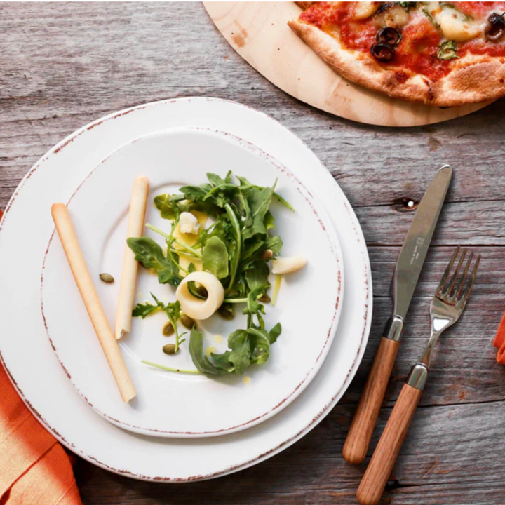 VIETRI Melamine Lastra White Dinner Plate