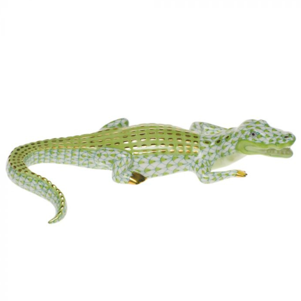 HEREND SMALL ALLIGATOR KEYLIME