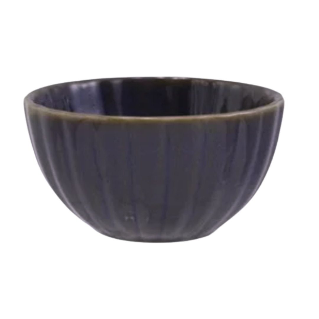 CREATIVE CO-OP Stoneware Fluted Plum Bowl Default Title