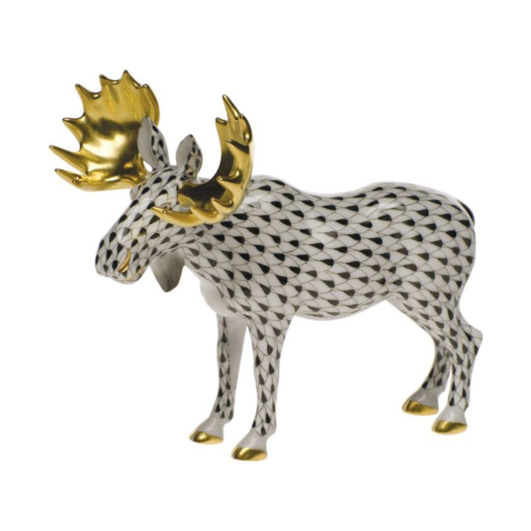 HEREND Standing Moose in Black Default Title