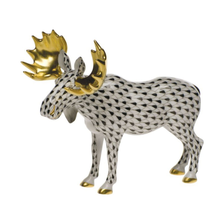 HEREND Standing Moose in Black Default Title