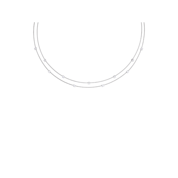 PAUL MORELLI 18K White Gold Double Unity Necklace With Diamonds