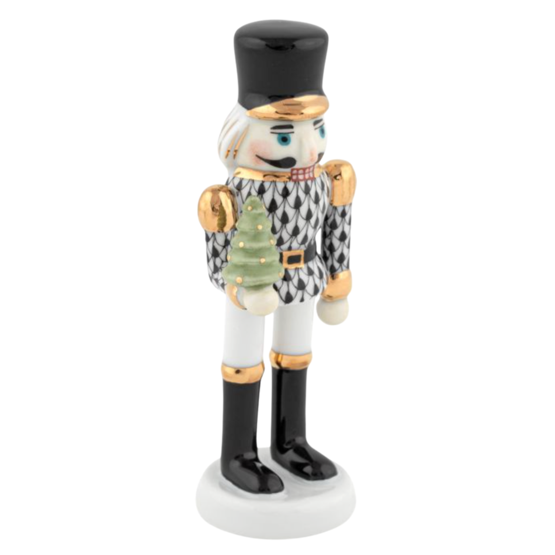 HEREND Nutcracker With Christmas Tree KEYLIME