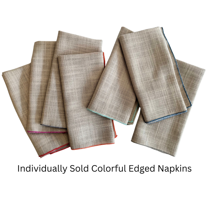 DOT & ARMY Individually Sold Oatmeal Dinner Napkins