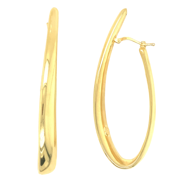 LISA NIK 18K Yellow Gold Enlongated Earrings
