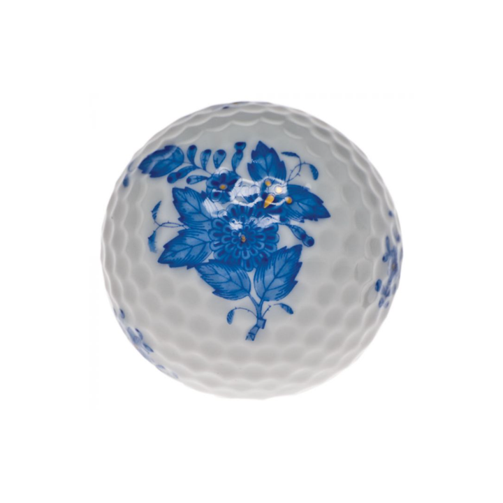 HEREND Golf Ball BLUE CHINESE BOUQUET
