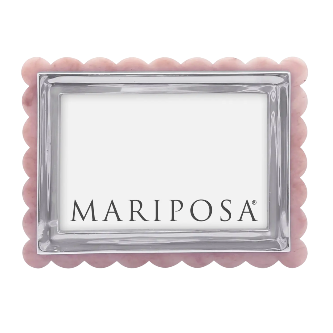 MARIPOSA Pink Acrylic Scalloped Photo Frame Default Title