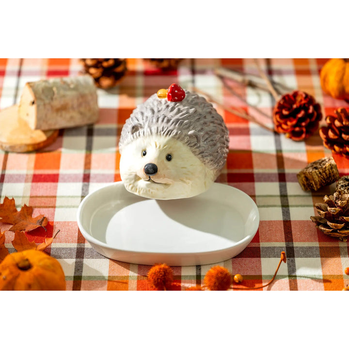GRACE TEAWARE Hedgehog with Mushroom Butter Dish