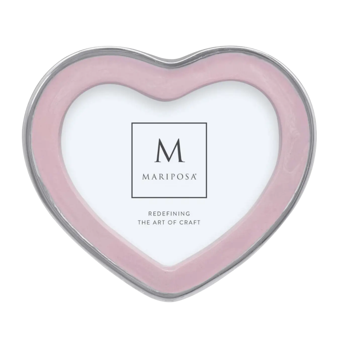 MARIPOSA Signature Pink Heart Photo Frame