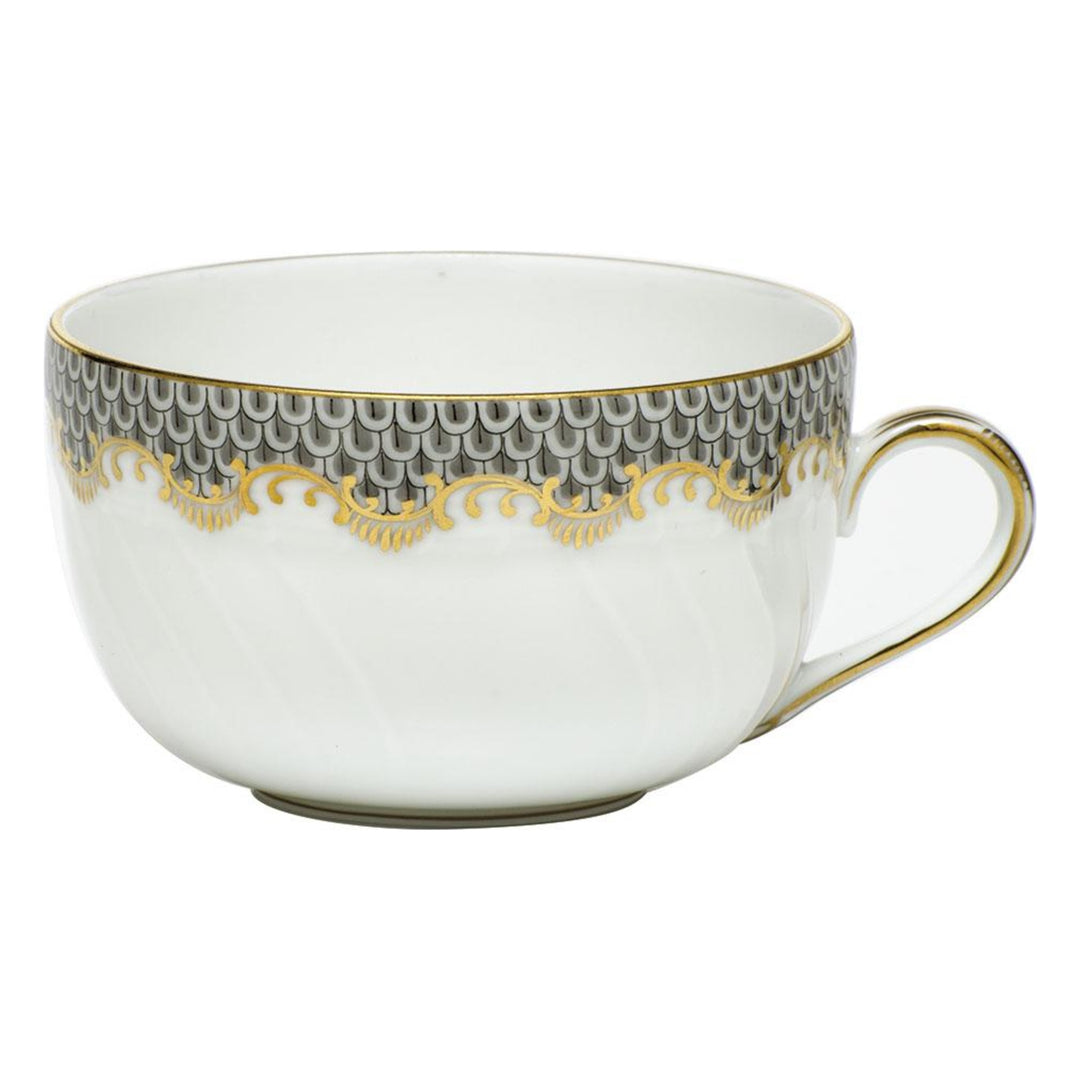 HEREND Fish Scale Gray Canton Cup